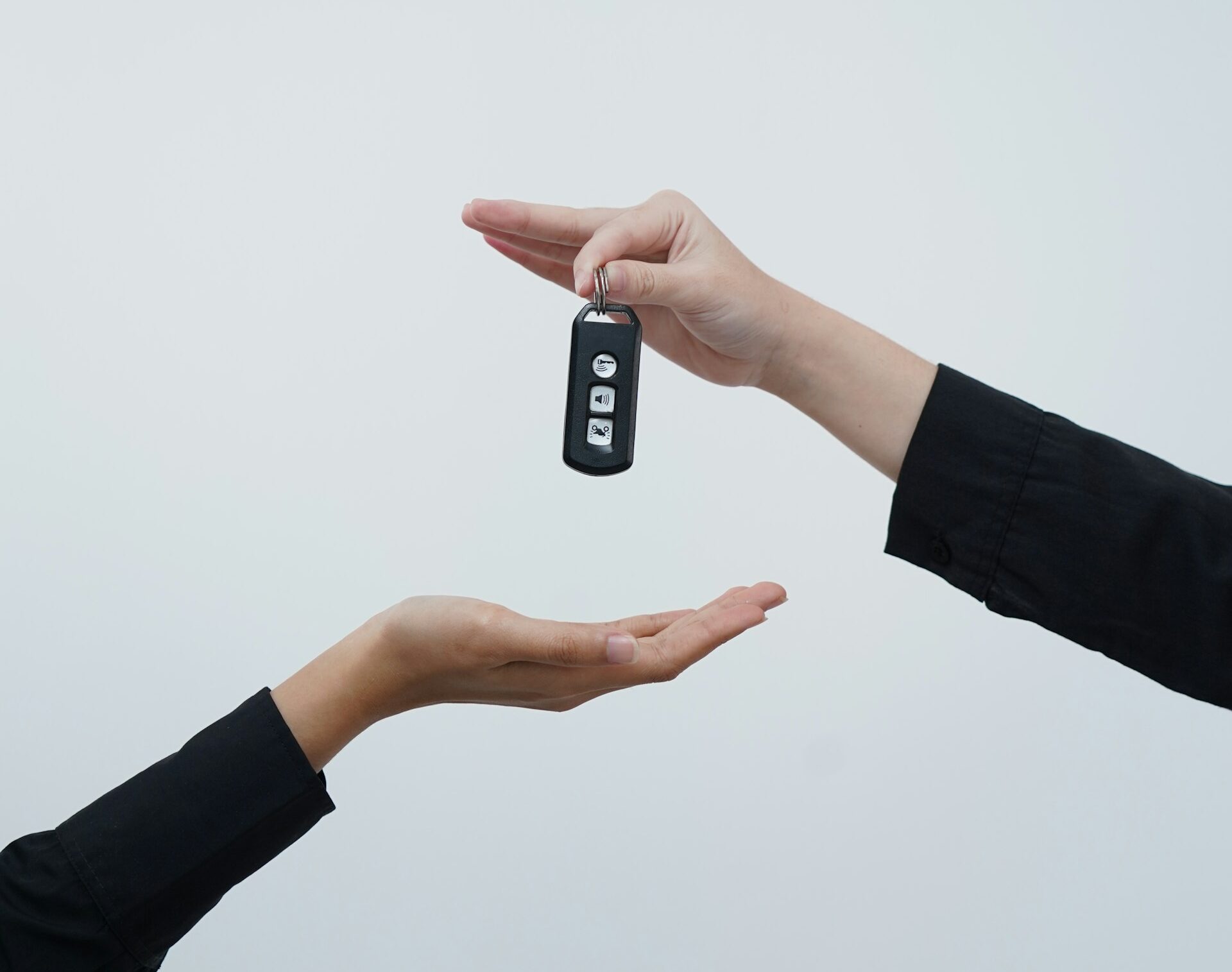 Handing over keys to a car